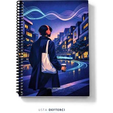 Usta Defterci | A5, Kareli, Spiralli, 80 Yaprak (160 Sayfa), Çocuk Serisi, El Yapımı Defter