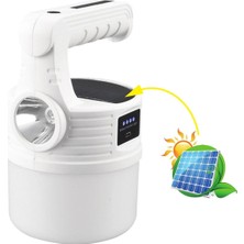 Go İthalat Güneş Enerjili Solar Kamp Lambası 2000 Lümen USB Şarjlı El Feneri