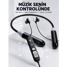 MidasTech Kablosuz Bluetooth Boyun Kulaklığı Mikrofonlu Müzik Dinleme Çağrı Cevaplama Ses Kontrollü Ku