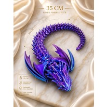 Efsanevi Kristal Dragon Fidget Oyuncak Hareketli Eklemli Kanatlı Ejderha Figürü 35 cm