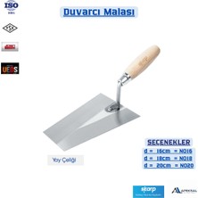 Skarp Duvarcı Malası 16 18 20 cm Seçenekli Yay Çeliği Ahşap Saplı Duvar Sıva Mala