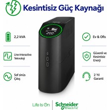 Schneider Apc Back-Ups Pro BGM2200B-GR 2200VA 1320W Saf Sinüs Line Interactive Ups 4 Schuko + 2 Iec