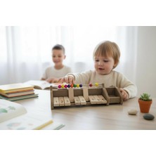 Renkli Oyun Ahşap Montessori Toplama Abaküs Seti | 1-10 Matematik Oyuncağı | Yılbaşı Hediyesi