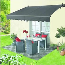 Enlis Balkon Bahçe Tentesi 300X200 cm Antrasit Polyester Güneşlik