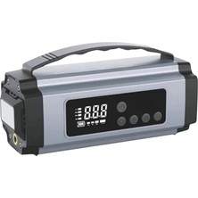 Emt Pazarlama® Taşınabilir Akü Takviye Cihazı Dijital Hava Kompresörü Powerbank ve LED Fener Bir Arada