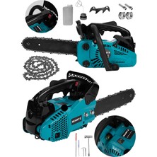 Schatz 25CC Mini Benzinli Testere Ağaç Odun Dal Budama ve Kesme Testeresi Hızar Motoru 35CM Testere Mavi