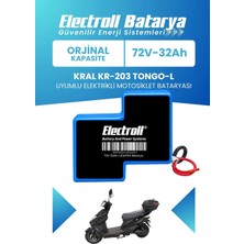 Electroll Kral KR-203 Tongo-L Uyumlu Batarya (Standart Kapasite) Lifepo4 72V 32AH Elektrikli Motorsiklet Bataryası