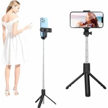 Emt Pazarlama® Selfie Çubuğu Tripod Bluetooth Kumandalı Selfie Çubuğu Telefon Tutucu