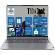 Lenovo Thinkbook 16 G8 Intel Core Ultra 5 135H Aı 16GB Ddr5 512GB SSD Intel® Arc™ Graphics 16" Wuxga (1920X1200) IPS 300NITS WINDOWS11 Pro Bilgisayar 21SK00G8TXC8
