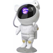 Emt Pazarlama® Gece Lambası Astronot Bluetooth Hoparlörlü Galaksi Işık Projektörü