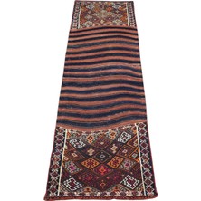 Zehra Abla Halı Antika El Dokuma Otantik Van Hakkari Aşiret Yolluk Yün Sumak Kilim 7445