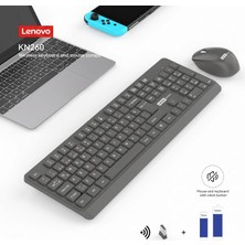Store KN260 Sessiz Kablosuz Klavye Mouse Seti - Koyu Gri, 2.4ghz Wireless, Mini Tek USB Alıcı (Wireless Silent Keyboard & Mouse Set)