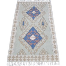 Zehra Abla Halı Vintage El Dokuma Nadir Pastel Sarız Kayseri Yün Kilim 7448