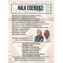 Halk Edebiyatı Dergisi Yayınları Halk Edebiyatı Dergisi: 73-74 Temmuz - Ağustos / Eylül - Ekim 2026