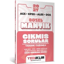 Yediiklim Yayınları 2027 Ags Kpss Ales Dgs Sözel Mantık Tamamı Çözümlü Çıkmış Sorular