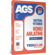 Yediiklim Yayınları 2027 Meb Ags Sayısal Yetenek Konu Anlatımı