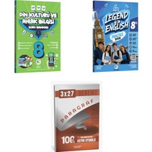 Anla Kazan Yayınları 2027 Av 8. Sınıf Din Kültürü ve Ahlak Bilgisi + Ingilizce Legend Of English Practice Book Soru + Ankapade 3'lü Set
