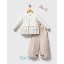 Tongs Baby Tongs Yazlık Üçlü Takım 8194 Bej