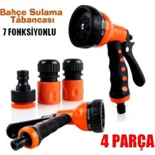 Store 7 Fonksiyonlu Bahçe Sulama Tabancası, 4 Parça Hortum Bağlantı Setli Fıskiye, Ayarlanabilir Su Püskürtme Başlığı, Çim, Bitki, Araç Yıkama ve Bahçe Kullanımı Için