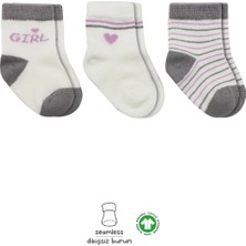 Bistyle 3'lü Penye Boy And Girl Soket Çorap 10114 Gri