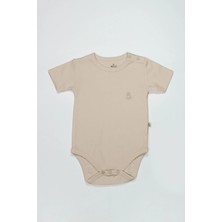 Bistyle Organik Natural Basic Style Yarım Kol Body BS17103 Bej