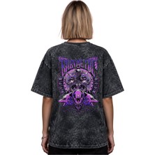 Sevbano Babymetal Rock Metal Müzik Grubu Baskılı Unisex Oversize Eskitme Yıkamalı Tişört