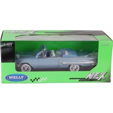Welly 1960 Chevrolet Impala 1/18 Diecast Model Araba Mavi