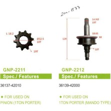 Genon 2211-2212 Mars Dislisi (UMD-5449) (GNP-2234) 10 Dıs Hyundai H100 + Disli Kafasi ZEN-1577-4D55,56-36100-42010-01