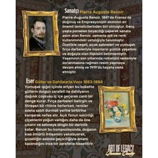 Art Of Legacy Renoir Güller ve Dahlialarla Vazo (1883-1884) Kırlent Kılıfı
