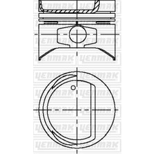Yenmak 36-03979-050 Piston + Segman (050) Toyota Corolla 1,3l 2e 12V EE90 EE100 88-98 (Çap = 73,50 mm / Ölçü = 1,5 x 1,5 x 3,0) 1310311051-1310311052-1301311063