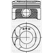Yenmak 36-03982-000 Piston + Segman (Std) Toyota Corolla 1.4l 4zz-Fe Vvti ZZE111 ZZE120 00-06 (Çap = 79,00 mm / Ölçü 1,2 x 1,2 x 3,0) 1310122051-1310122072-1301122170STD