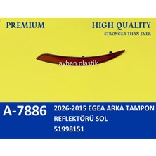 Ayhan A7886 Arka Tampon Reflektörü Sol Fiat Egea Sedan 15=> 51998151