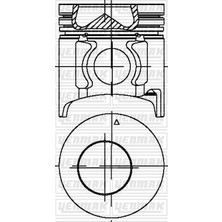 Yenmak 31-04382-000 Piston+Segman Q104.0MM (STD)-HYUNDAI-HD65-HD72