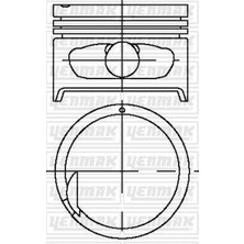 Yenmak 36-04484-050 Piston + Segman (050) Hyundai Accent 1,5l 4G15 G4EK 95-00 (Çap = 76,00 mm / Ölçü = 1,5 x 1,5 x 3,0) 2341022955-2341022951-2304022956