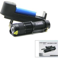 Bin1çeşit Zoomlu Cob LED Metal El Feneri 9 cm (2in1)