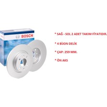 Ön Fren Diski Twingo 1-2 93+ Symbol 2-3 Logan 1-2 Sandero 1-2 402065345R 0986479B79 Bosch