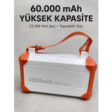 Midas Toptan Home Kamp ve Seyahat Için 60000 Mah Powerbank 22.5W Hızlı Şarj Acil Durum Işıklı Taşıma Saplı 4 Entegre Kablolu