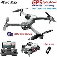 4DRC M2S Gps 4K Hd Çift Kameralı Engelden Kaçınma Özellikli Katlanabilir Drone (3 Bataryalı)