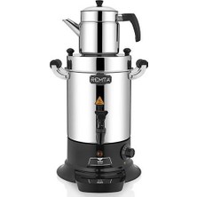Remta Mini Plus Tek Demlikli Çay Makinesi 8 Lt - R29P Elektrikli Çelik Endüstriyel Sanayi Tipi Profesyonel Çaymatik , Çaycı , Çay Otomatı, Semaver, Çayocağı Çay Kazanı
