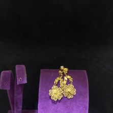 Paksoy 22 Ayar Altın Küpe Gül Tasarım 3.93GR Kadın - K00950