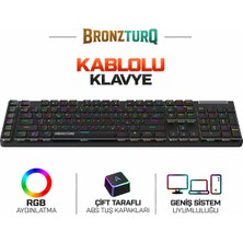 Bronzturq MK1054 Rgb-Abs Red Switch Mekanik Kablolu Klavye