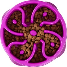 Outward Hound Fun Feeder Flower Yavaş Yeme Mama Kabı Medium - Mor
