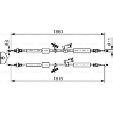 Bosch 1987482189 Fren Teli 1860 mm 1323904