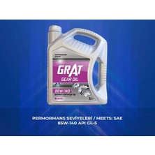 Grat 685143 Şanzıman Yağı 3 Litre 85W140 Yarı Sentetik Gl 4