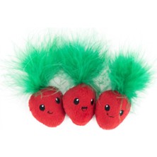 Outward Hound Catstages Strawbabies Catnipli Çilek Kedi Oyuncağı 3'lü