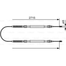 Bosch 1987482003 El Fren Teli Arka Boxer Iı Jumper Iı Ducato Iı Arka Disk Fren Boy 2712 2×890MM (03
