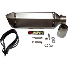Egzoz Titanium 370*51MM Modifiye (Rialli) (Akrepovic Görünümlü)