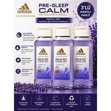 Adidas Active Skin & Mind Pre-Sleep Calm Duş Jeli 250 ml - Lavanta Özlü Rahatlatıcı Bakım x 3 Adet