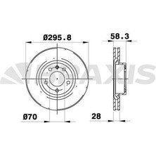 Braxis AE0259 Ön Fren Disk Aynası Omega A Omega B Senator 92057700