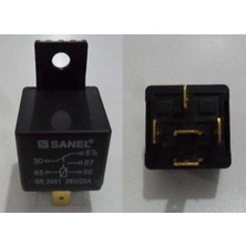 Sanel Mini Role 24V 20/10A 5 Uçlu 2 Platinli (87-87A)